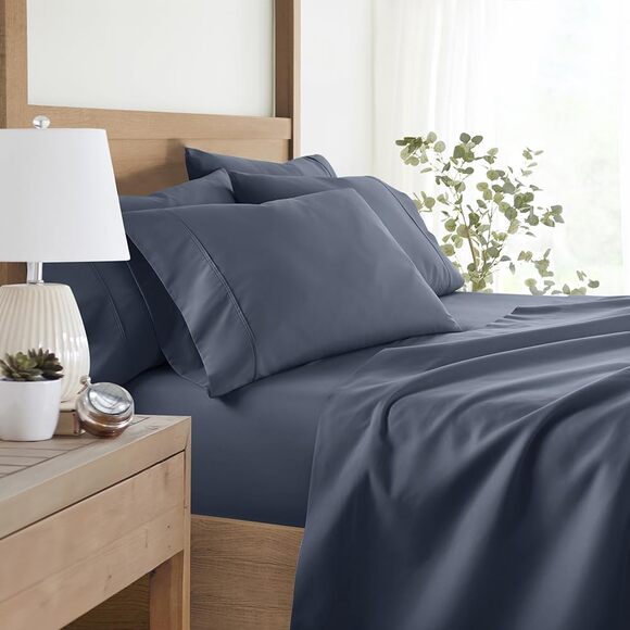 LINENS & HUTCH Other - LINENS & HUTCH 6-Piece Essential Sheet Set - California King, Stone Grey